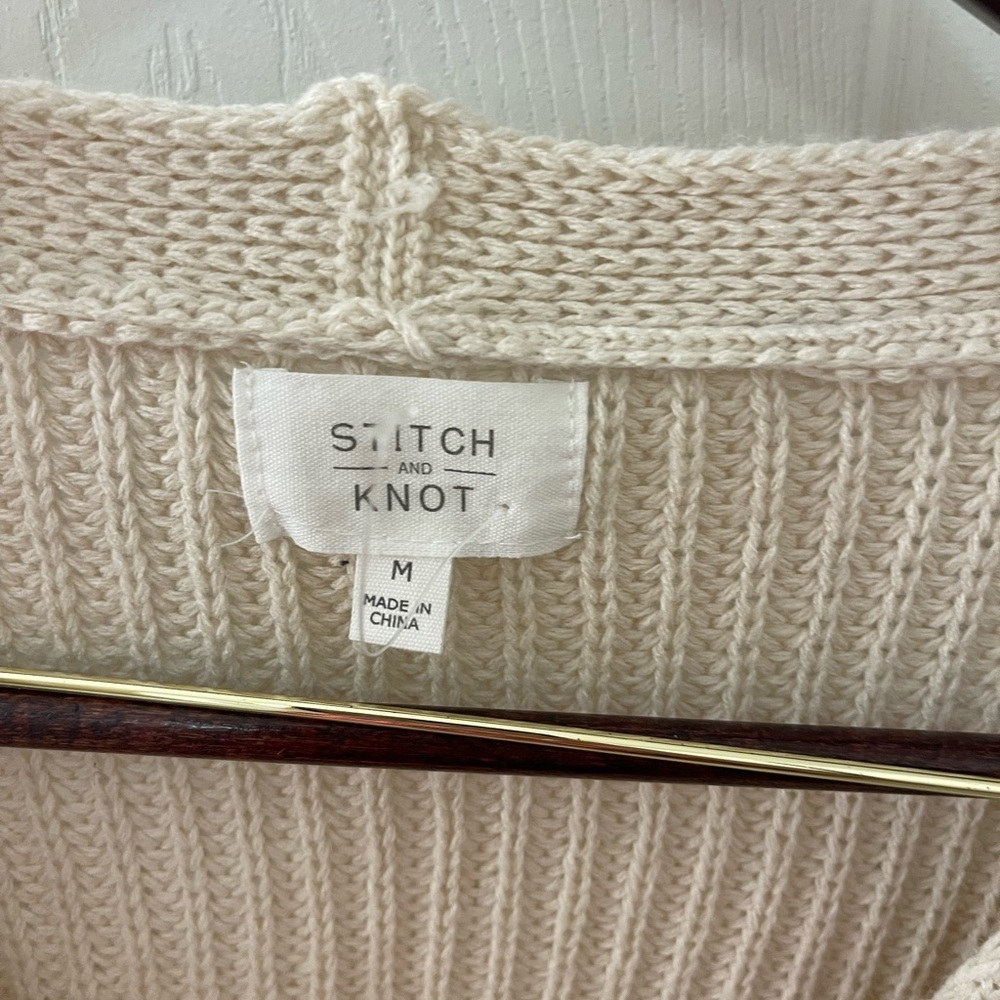 Beige Button-Up Cardigan - Picture 4 of 5
